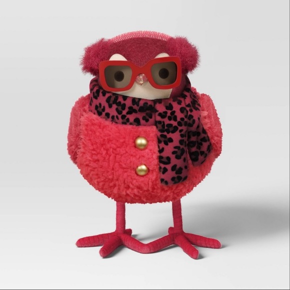 Target 2023 6.75" Feathery Friends "Ruby" Bird Leopard scarf fabric wondershop - Picture 11 of 11